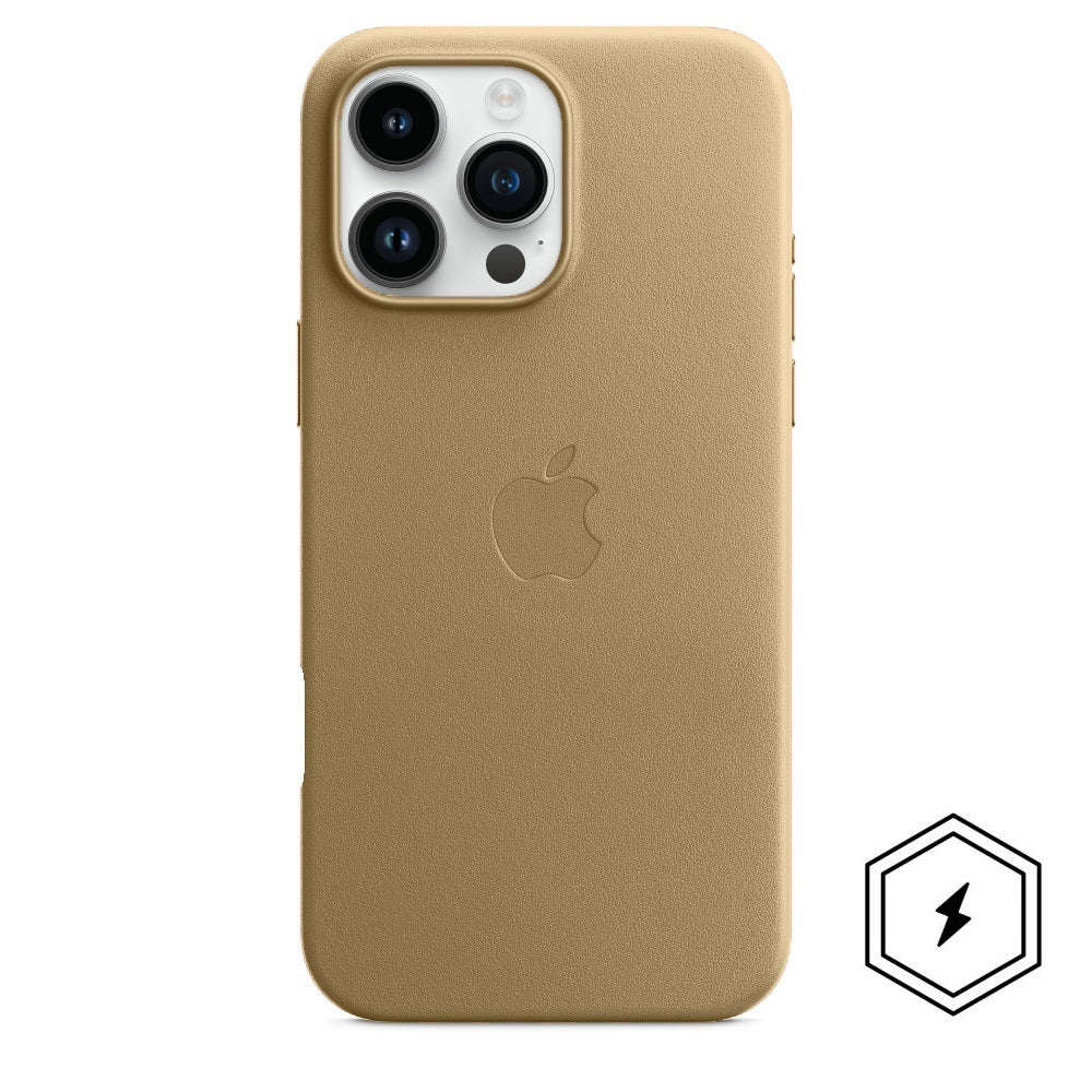 iPhone 16 Pro Max Leather Back Cover Case with MagSafe - Gold
